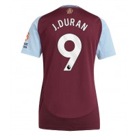 Maglia Calcio Aston Villa Jhon Duran #9 Prima Divisa Donna 2024-25 Manica Corta